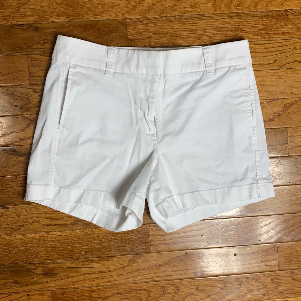 J Crew size 2 white chino shorts